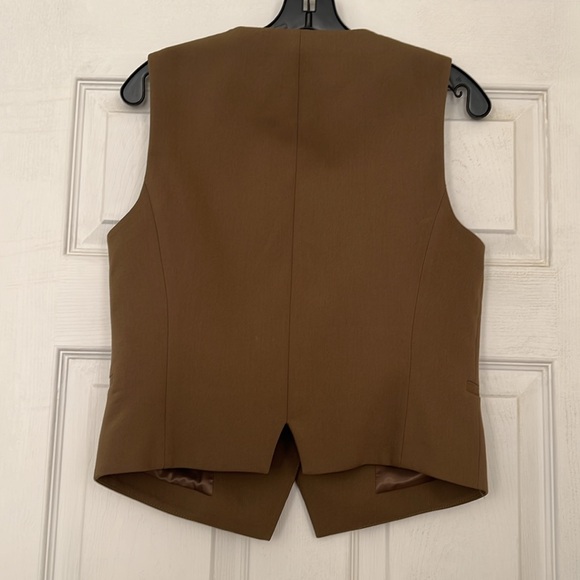 NEW ZARA Women’s Khaki/ Olive Green Button Vest, Size Small - Picture 3 of 3